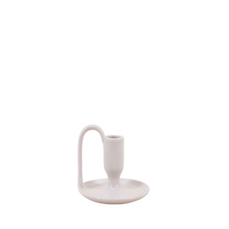 Bougeoir céramique blanc élégant 11cm | Hashtag Déco