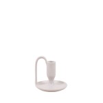 Bougeoir céramique blanc élégant 11cm | Hashtag Déco