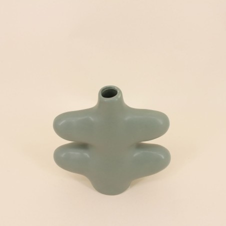 Duo de vases organiques marron et vert | Hashtag Déco