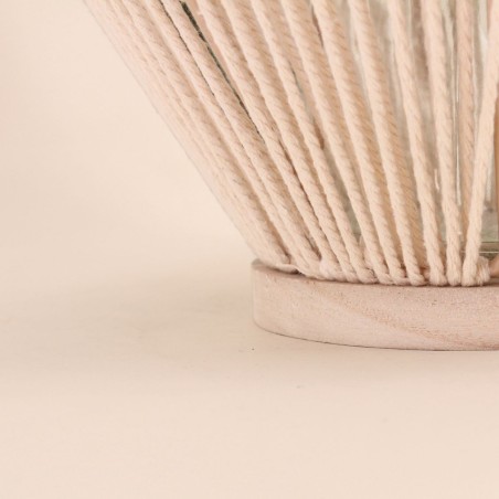 Lanterne en corde beige kaki 33cm originale | Hashtag Déco