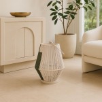 Lanterne en corde beige kaki 33cm originale | Hashtag Déco