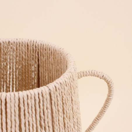Vase en corde beige 29cm pour une touche naturelle | Hashtag Déco