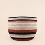 Set de 3 paniers bas jonc de mer marron beige | Hashtag Déco