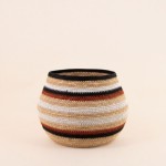 Set de 3 paniers bas jonc de mer marron beige | Hashtag Déco