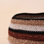 Set de 3 paniers bas jonc de mer marron beige | Hashtag Déco