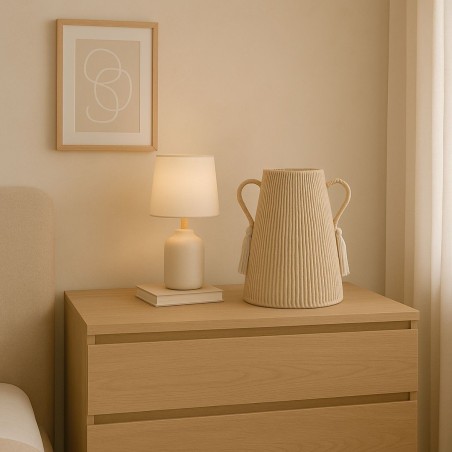 Vase en corde beige 29cm pour une touche naturelle | Hashtag Déco