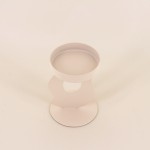 Bougeoir métal beige 13cm, charme organique | Hashtag Déco