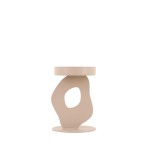 Bougeoir métal beige 13cm, charme organique | Hashtag Déco