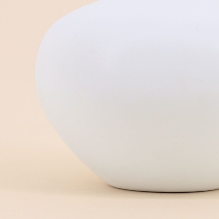Vase en céramique blanche avec anse 11cm | Hashtag Déco