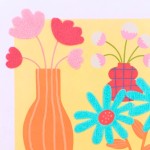 Image encadrée fleurs brodées colorée 45x60 | Hashtag Déco