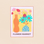 Image encadrée fleurs brodées colorée 45x60 | Hashtag Déco