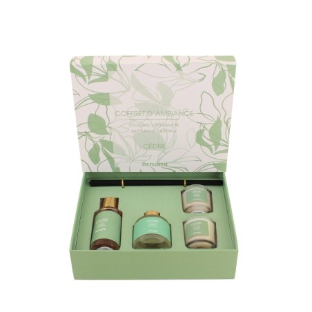 Coffret senteurs maison verre vert et blanc | Hashtag Déco