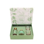Coffret senteurs maison verre vert et blanc | Hashtag Déco