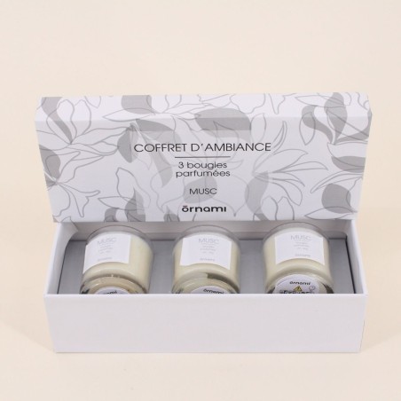 Coffret 3 Bougies Votives Parfumées Gris Verre | Hashtag Déco