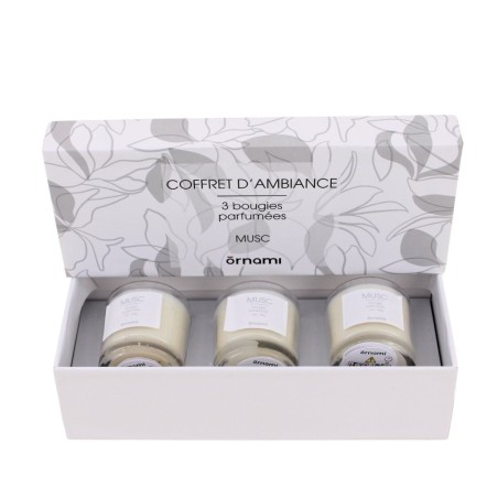 Coffret 3 Bougies Votives Parfumées Gris Verre | Hashtag Déco