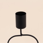 Bougeoir design métal noir 24cm élégant | Hashtag Déco