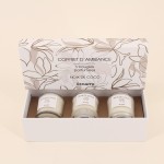 Coffret 3 bougies votives marron en verre | Hashtag Déco