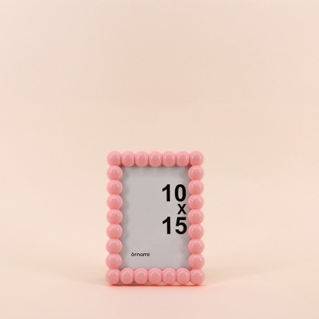 Cadre photo rose en verre 10x15cm | Hashtag Déco