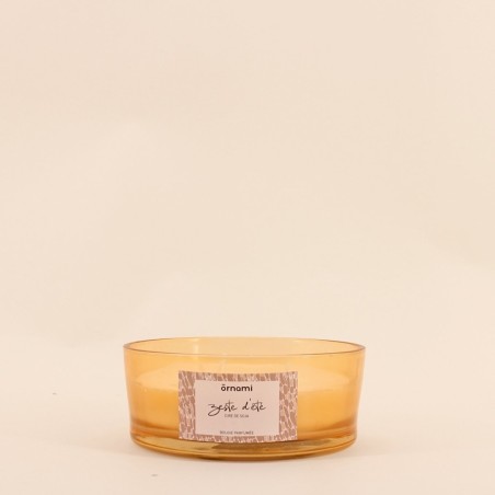 Bougie parfumée cire naturelle zeste d'été 380g | Hashtag Déco