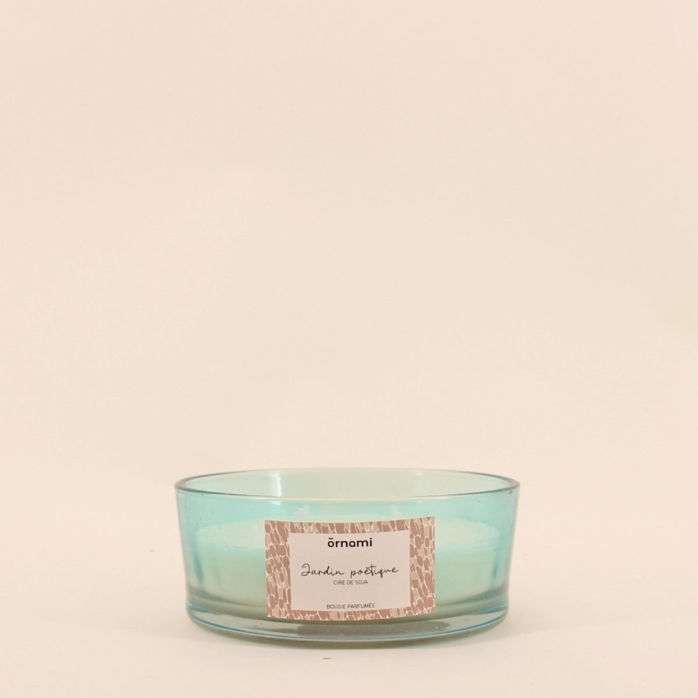 Bougie parfumée 4 mèches jardin poétique 380g | Hashtag Déco