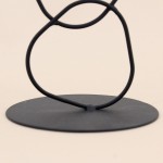 Bougeoir design métal noir 24cm élégant | Hashtag Déco