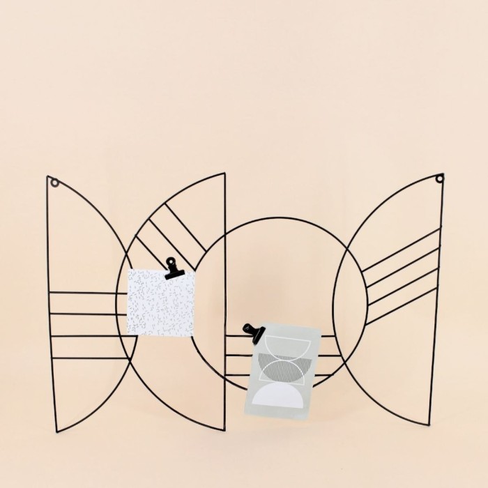 Pêle-mêle métal noir 60x40cm élégant | Hashtag Déco