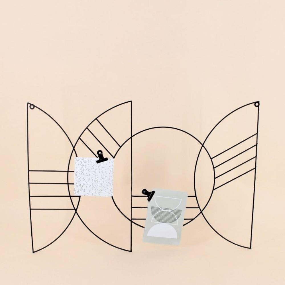 Pêle-mêle métal noir 60x40cm élégant | Hashtag Déco