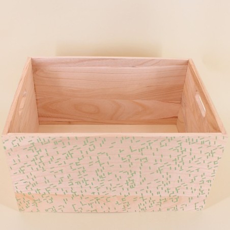 Lot de 6 caisses en bois géométriques verts | Hashtag Déco