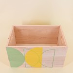 Lot de 6 caisses en bois géométriques verts | Hashtag Déco