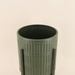 Cache pot métal vert 21x38,5cm moderne | Hashtag Déco