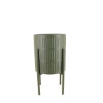 Cache pot métal vert 31x61cm, design élégant | Hashtag Déco
