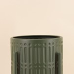 Cache pot métal vert 31x61cm, design élégant | Hashtag Déco