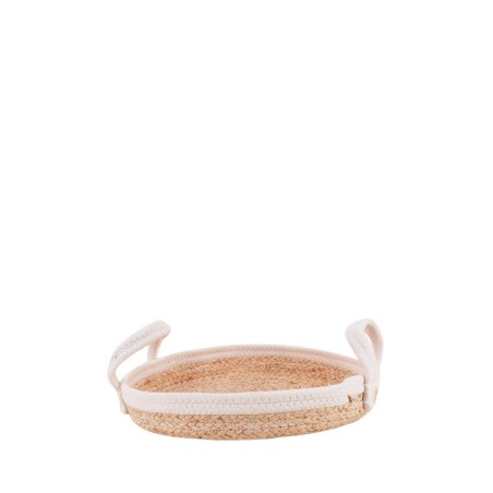 Panier rond en corde beige 30cm pour votre intérieur | Hashtag Déco