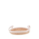 Panier rond en corde beige 30cm pour votre intérieur | Hashtag Déco