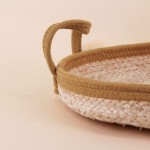 Panier en corde beige rond 35cm | Hashtag Déco