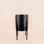 Set de 3 cache-pots métal noir élégant | Hashtag Déco