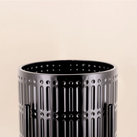 Set de 3 cache-pots métal noir élégant | Hashtag Déco