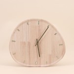 Horloge organique bois naturel 35x30cm | Hashtag Déco