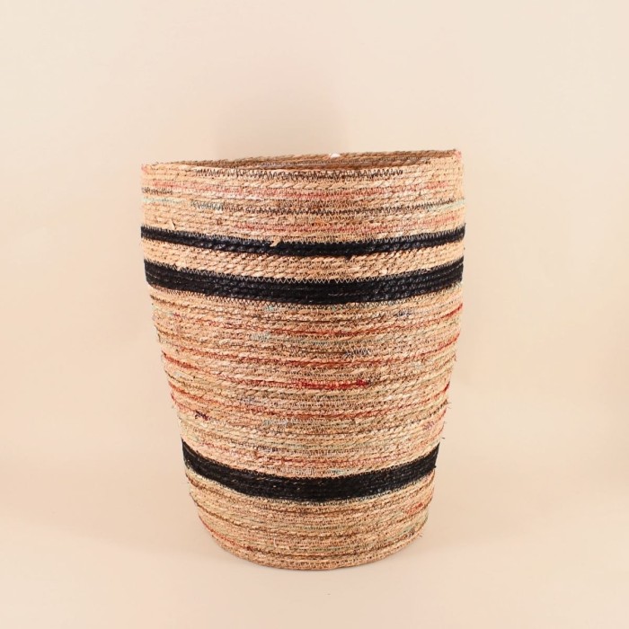 Panier haut fibres naturelles beige 40x51cm | Hashtag Déco