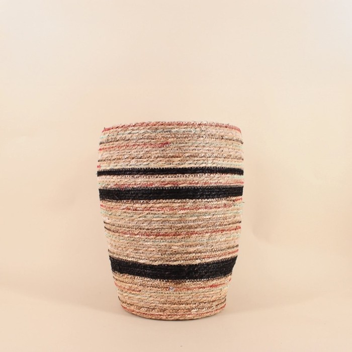 Panier haut en fibres naturelles beige | Hashtag Déco