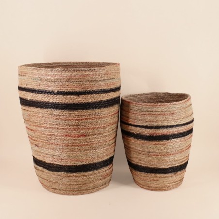 Panier haut en fibres naturelles beige | Hashtag Déco