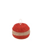 Panier en fibres naturelles rouge 20cm | Hashtag Déco