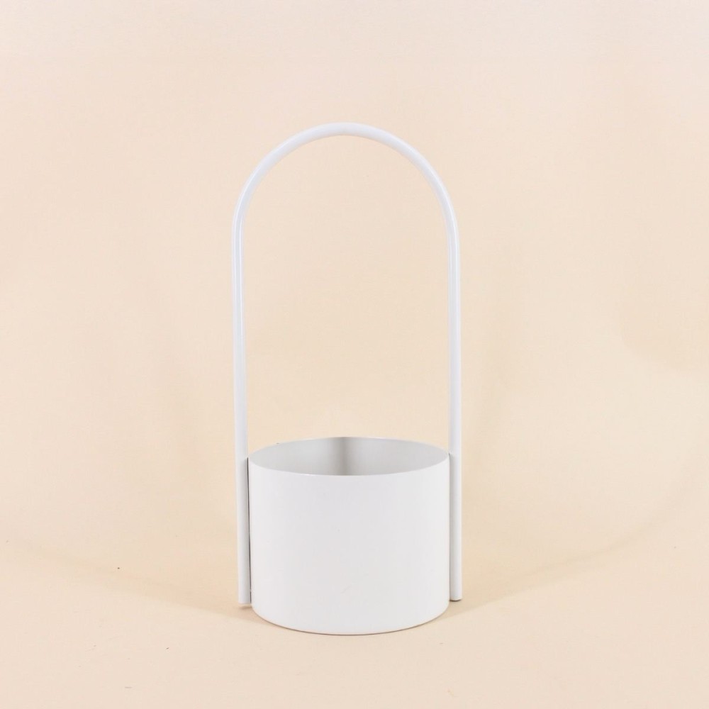 Cache pot en métal moderne 13x30cm | Hashtag Déco