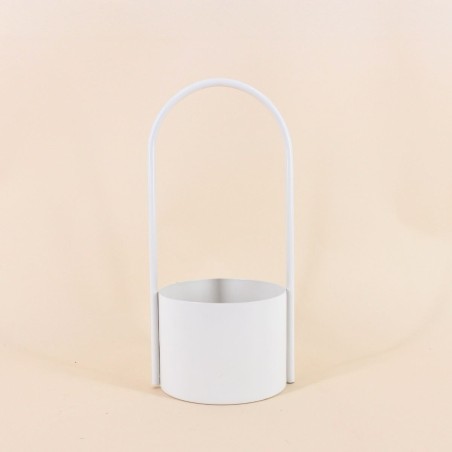 Cache pot en métal moderne 13x30cm | Hashtag Déco