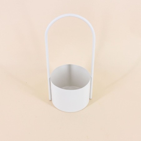 Cache pot en métal moderne 13x30cm | Hashtag Déco