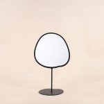 Miroir organique en métal noir sur pied 25cm | Hashtag Déco
