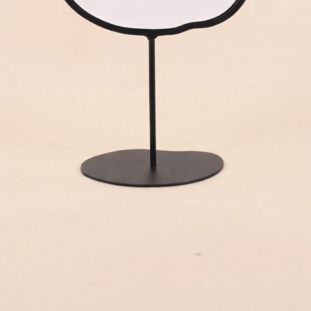 Miroir organique en métal noir sur pied 25cm | Hashtag Déco