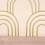 Étagère murale arches dorés en métal 50cm | Hashtag Déco