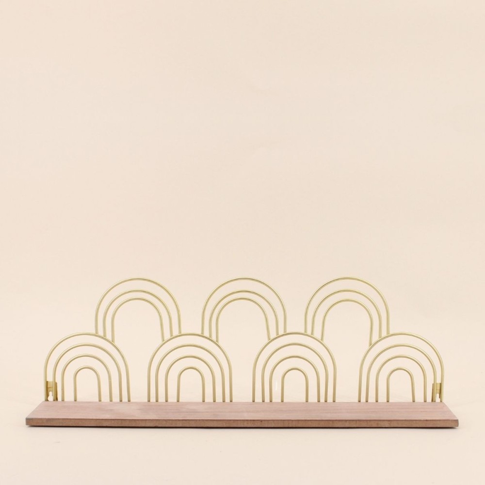 Étagère murale arches dorés en métal 50cm | Hashtag Déco
