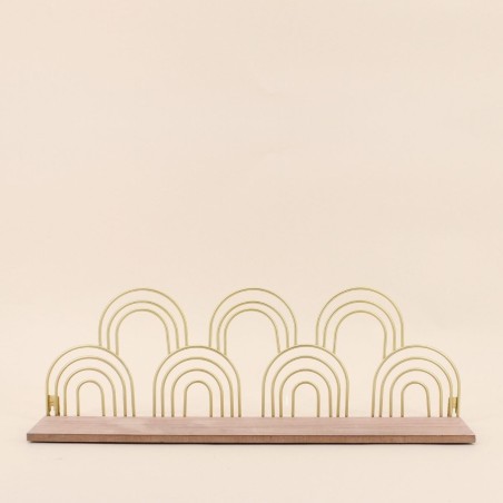Étagère murale arches dorés en métal 50cm | Hashtag Déco